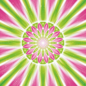 Arte mural de mandala: "Una promesa de amor" / Impresión en lienzo, cartón pluma o póster