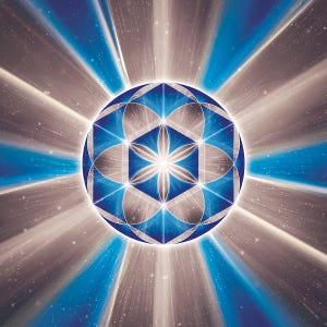 Arte mural de mandala: "Estrella plateada" / Impresión en lienzo, cartón pluma o póster