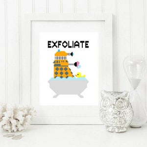 Doctor Who Dalek Exfoliate Cross Stitch Pattern