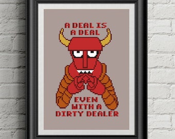 Futurama Robot Devil Cross Stitch Pattern