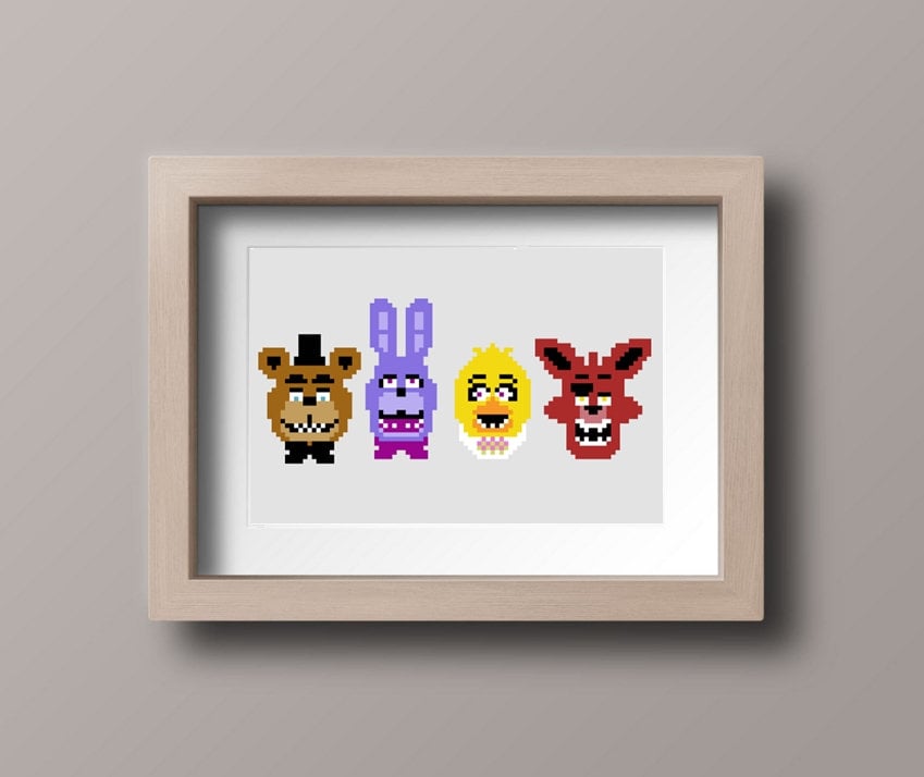 Toy Animatronics FNAF 2 Cross Stitch Pattern PDF Digital -  Portugal