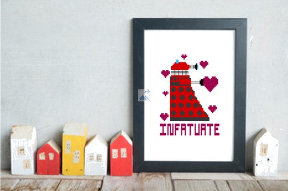 Doctor Who Dalek Infatuate Cross Stitch Pattern - Etsy