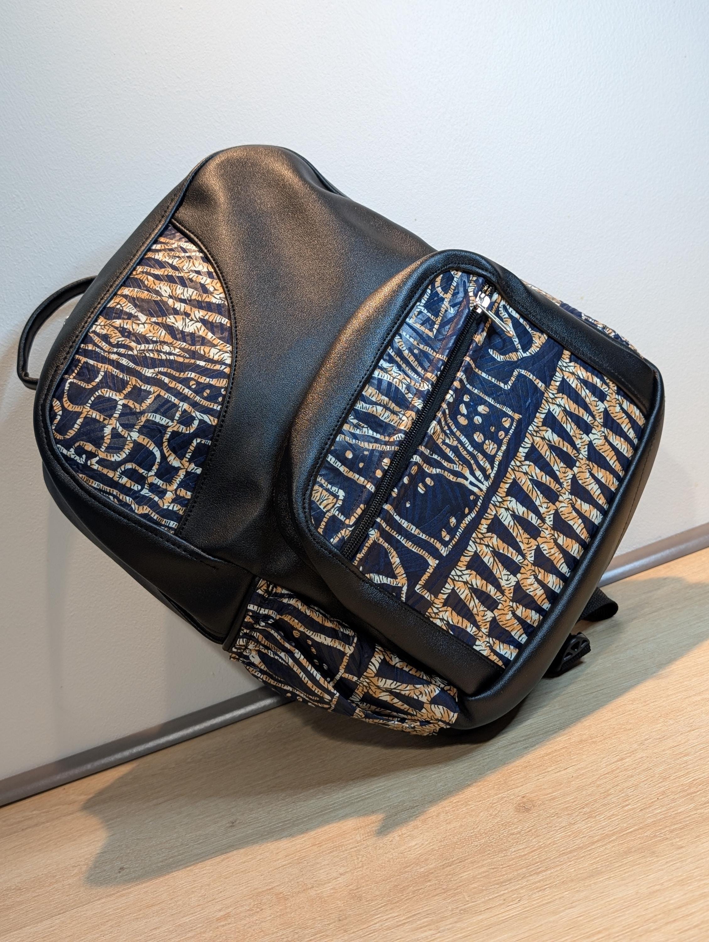 Leather Backpack African Design Bag Gifts #backpack #authentic Sac  Dos  Africain - Etsy