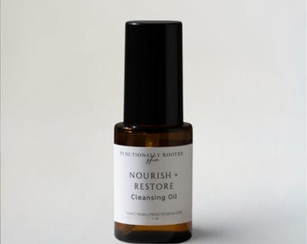 Nourish + Restore Cleansing Oil • Natural Face Oil Cleanser for Dry Mature Skin