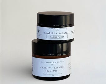 Balance + Refine Facial Polish • Natural, Gentle Exfoliation for Oily Congestion Prone Skin
