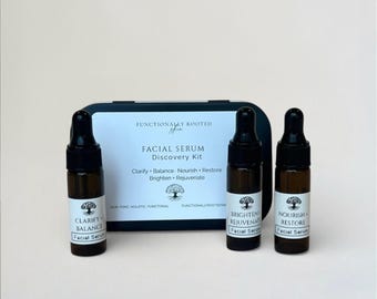 Facial Oil Discovery Set for Congested, Dull, or Mature Skin | Try Rebalance, Radiance & Renewal | Travel Size Facial Oils
