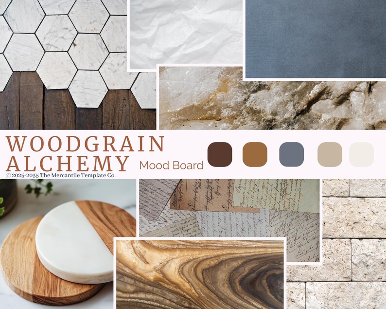 Woodgrain Alchemy Color Palette – Walnut Bark HEX Codes (PNG Download) image 1