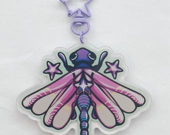 Dragonfly Acrylic Keychain, Cute Dragonfly Keychain, Cute Bug Keychain