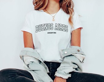Buenos Aires Argentina T-shirt,  fashion graphic tee, souvenir gift, cities of the world, collegiate shirt, travel tee