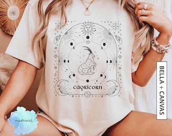 Capricorn T Shirt Gift for Friend Shirt Gift for Astrology Lover Graphic Tee Gift for Capricorn Star Sign TShirt Gift BELLA CANVAS T-Shirt