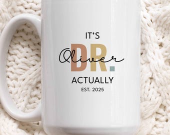 Aangepaste artsenmok cadeau voor nieuwe arts cadeau-idee PHD afstuderen gepersonaliseerd afstudeercadeau voor toekomstige arts keramische mok 11 oz, 15 oz