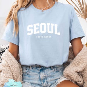 Seoul Südkorea T-Shirt, Modegrafik, Souvenirgeschenk, Städte der Welt, College-Shirt, Reise-T-Shirt, K-Pop-T-Shirt, Modehauptstadt