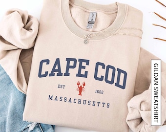 Sudadera unisex de mezcla pesada Gildan de Cape Cod, Massachusetts, EST. 1602, color langosta