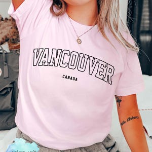 T-shirt Vancouver Canada, modieus grafisch T-shirt, souvenir, steden van de wereld, collegiaal shirt, reis-T-shirt