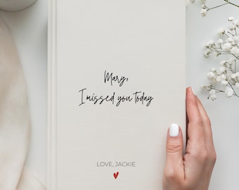 Custom Grief Journal for Best Friend Memorial Gift Personalized Name I Missed You Today Hardcover Journal Matte