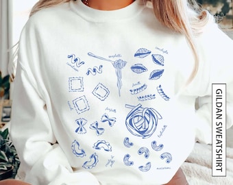 Pasta Spaghetti Sweatshirt Gift for Pasta Lover Foodie Gift Carb Gildan Sweatshirt