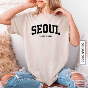 Seoul Südkorea T-Shirt Geschenk für Freund Shirt Geschenk für Kpop-Liebhaber Grafik-T-Shirt Geschenk für K-Pop-Fan Seoul Souvenir TShirt Geschenk GILDAN T-Shirt