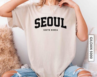 Seoul South Korea T Shirt Gift for Friend Shirt Gift for Kpop Lover Graphic Tee Gift for K pop Fan Seoul Souvenir TShirt Gift GILDAN T-Shirt