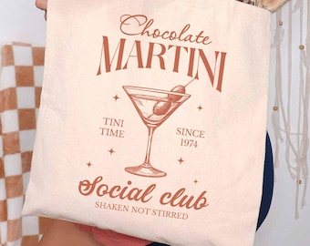 Chocolate Martini Social Club Cotton Canvas Tote Bag