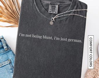 Camiseta alemana divertida, regalo para un amigo alemán bilingüe, camiseta con cita alemana divertida, humor sarcástico, soy solo alemán, camiseta de colores cómodos