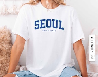 Seoul South Korea T Shirt Gift for Traveler Graphic Tee Gift for K Pop fan TShirt Gift Travel Souvenir for Korean Lover GILDAN 5000 T-Shirt
