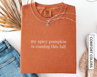 Camiseta de revelación de embarazo para futura mamá, con temática de calabaza, fecha de parto de otoño, colores cómodos.