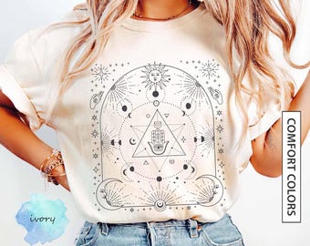Camiseta del zodiaco, regalo para hija, amante de la astrología, regalo, signo del zodiaco, astrología, horóscopo, camiseta de color cómodo