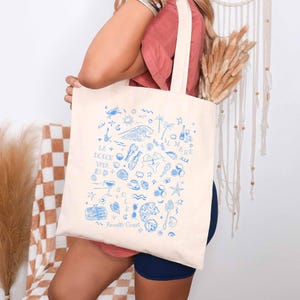La Dolce Vita Italian Beach Vacation Tote Gift Amalfi Coast Italy Travel Tote Vintage Aesthetic Il Mare Sole Sun Sea Cotton Canvas Tote