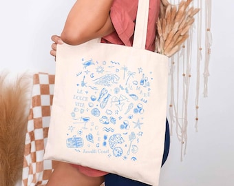 La Dolce Vita Italienisch Strand Urlaub Tote Geschenk Amalfiküste Italien Reise Tote Vintage Ästhetik Il Mare Sole Sonne Meer Baumwolle Canvas Tote