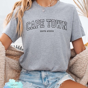 Cape Town South Africa T-shirt,  fashion graphic tee, souvenir gift, cities of the world, collegiate shirt, travel tee