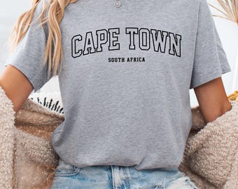 Cape Town South Africa T-shirt,  fashion graphic tee, souvenir gift, cities of the world, collegiate shirt, travel tee