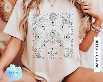 Libra T Shirt Gift for Best Friend Shirt Gift for Horoscope Lover Graphic Tee Gift for Libra Star Sign Moon TShirt Gift BELLA CANVAS T-Shirt