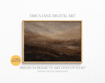 Earthy Moody Neutral Frame Tv Art, Abstract Landscape Textured Smart Television Screensaver, Modern Minimalist Decor,  Samsung Frame TV Art
