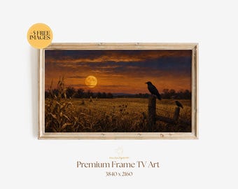 Samsung Frame TV Fall Forest Art | Autumn Landscape Digital Download | Cozy Forest TV Screensaver