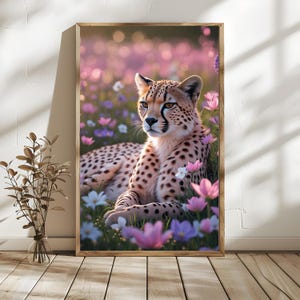 Light Pink Cheetah Print: Modern Animal Wall Art (Digital Download