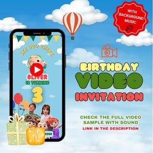 Invito video di compleanno per neonati, invito digitale per feste, invito animato per bambini, invito video personalizzato per compleanno neonati, invito per feste per bambini