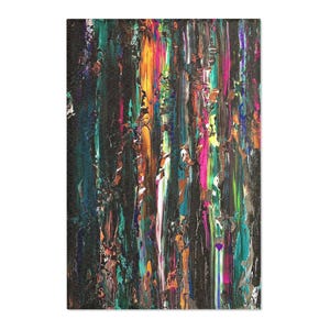 Vibrant Abstract Area Rug, Colorful Floor Mat for Living Room, Contemporary Home Decor, Unique Bohemian Style, Art-Inspired Home Accessory
