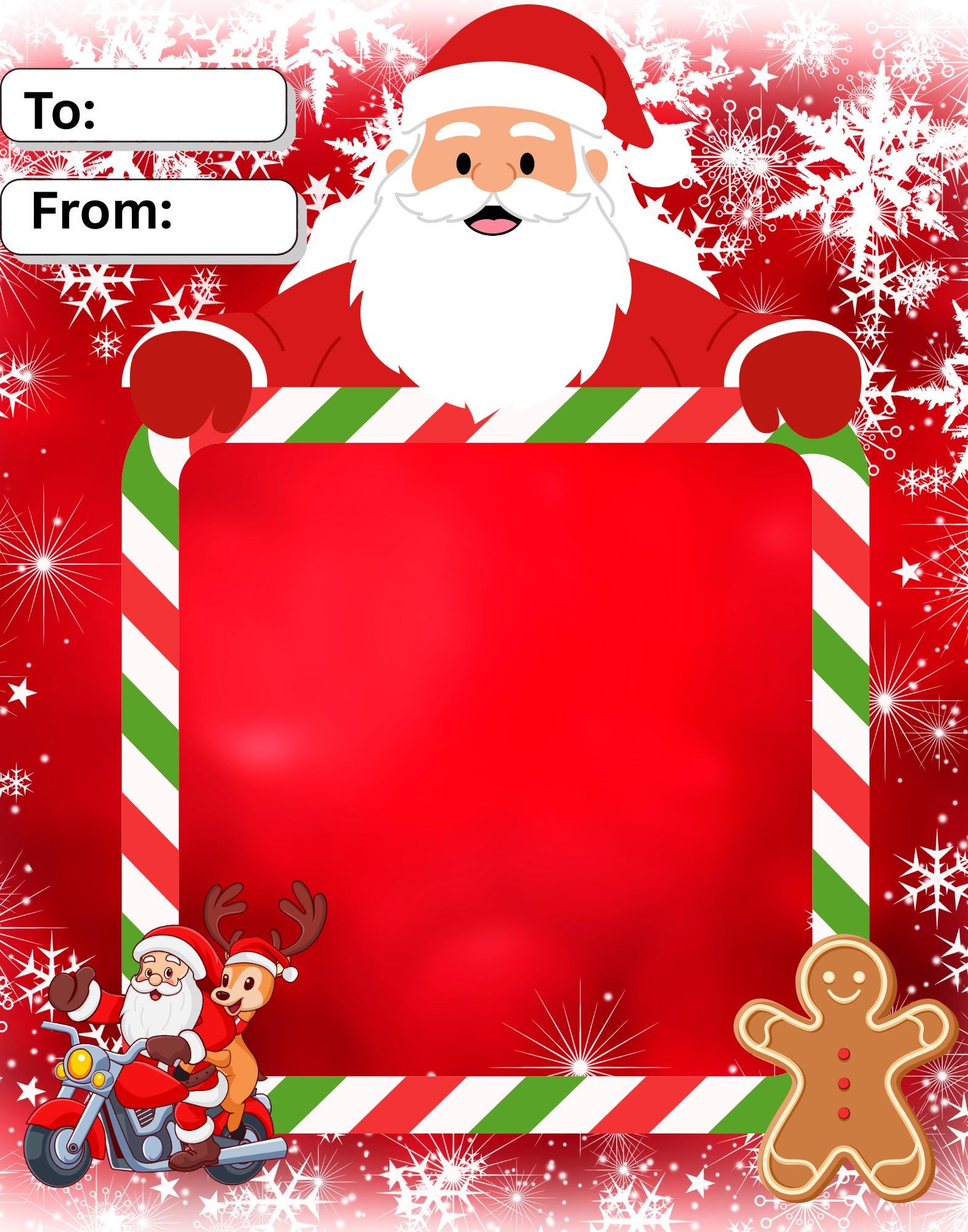 10 Jumbo Christmas Card 11x14 Template . Greeting Cards for Family and
