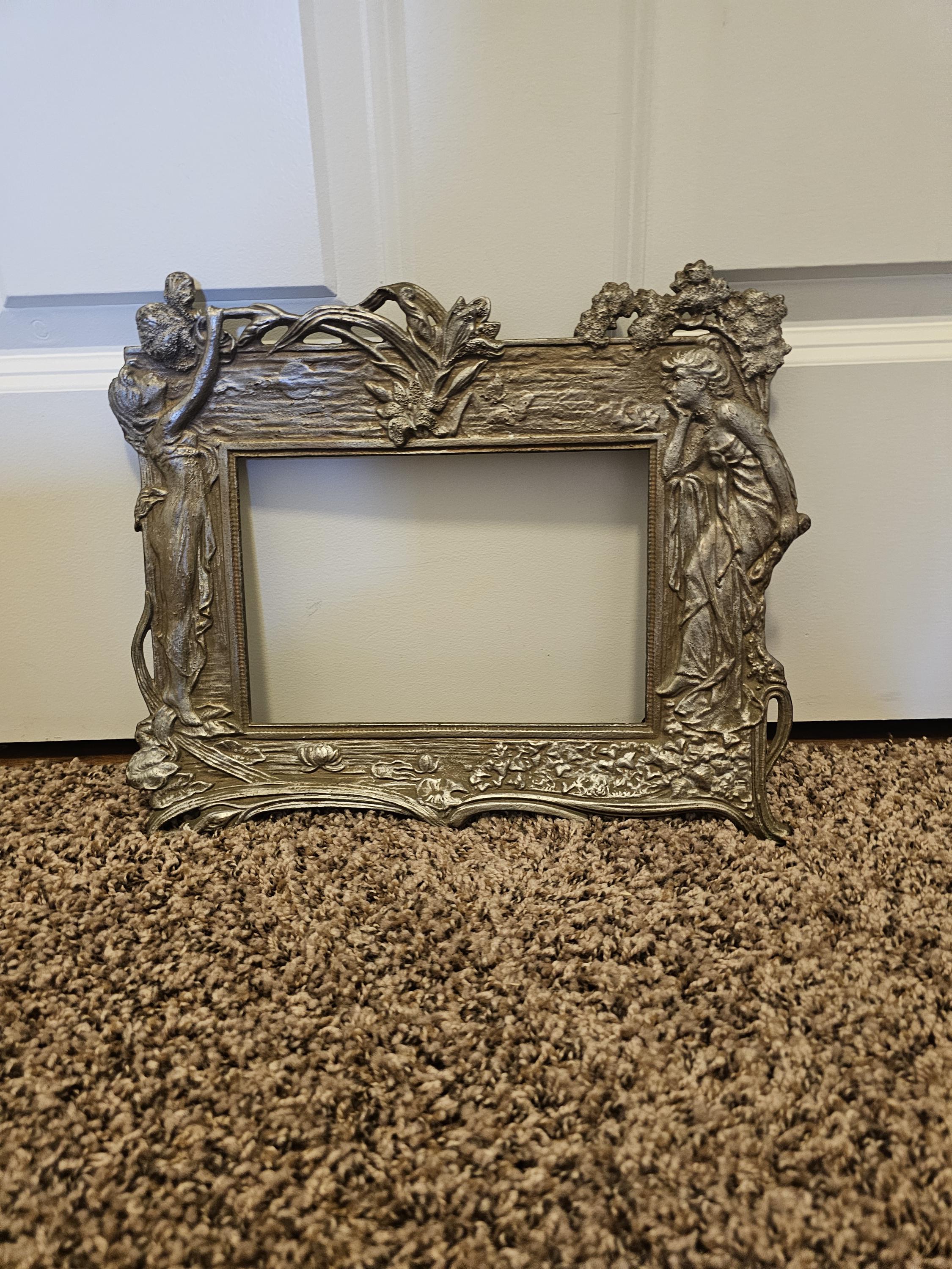 アンティーク アールヌーボー 真鍮 額縁 - Etsy 日本