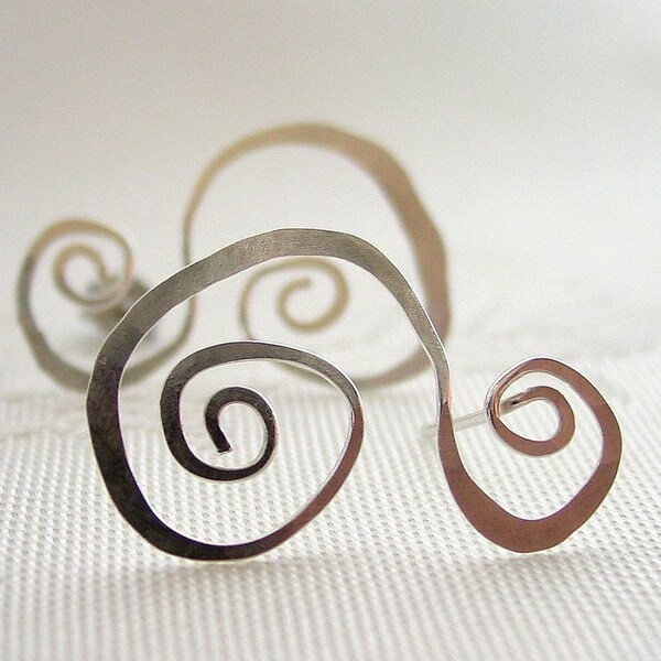 Silver Scroll Earrings