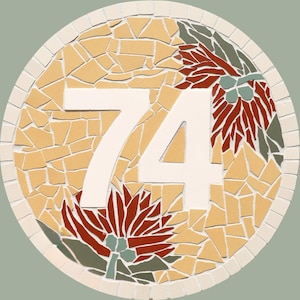 Handmade Mosaic House Number