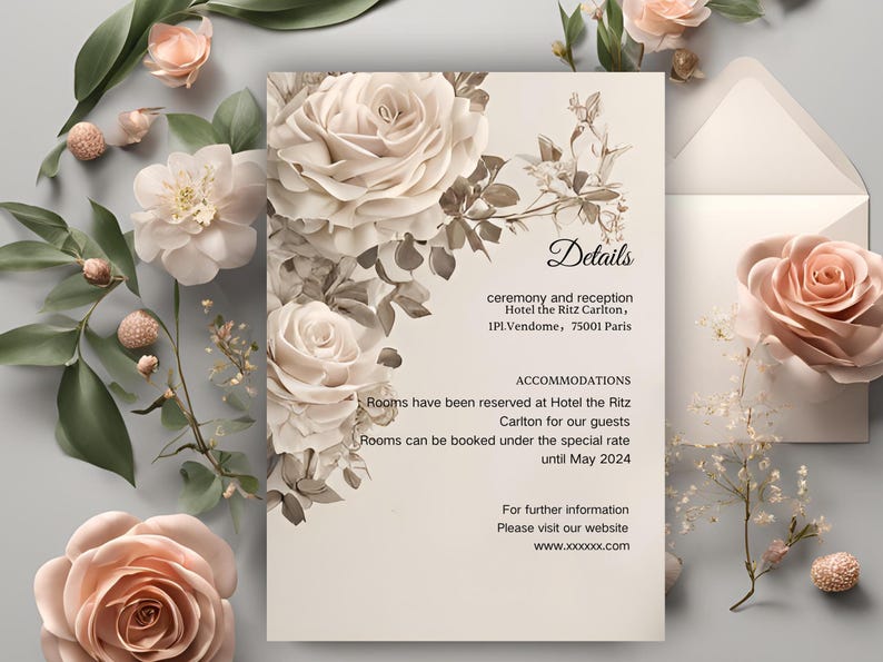 Floral Wedding Invitation Template: Elegant Wildflower Design (canva ...