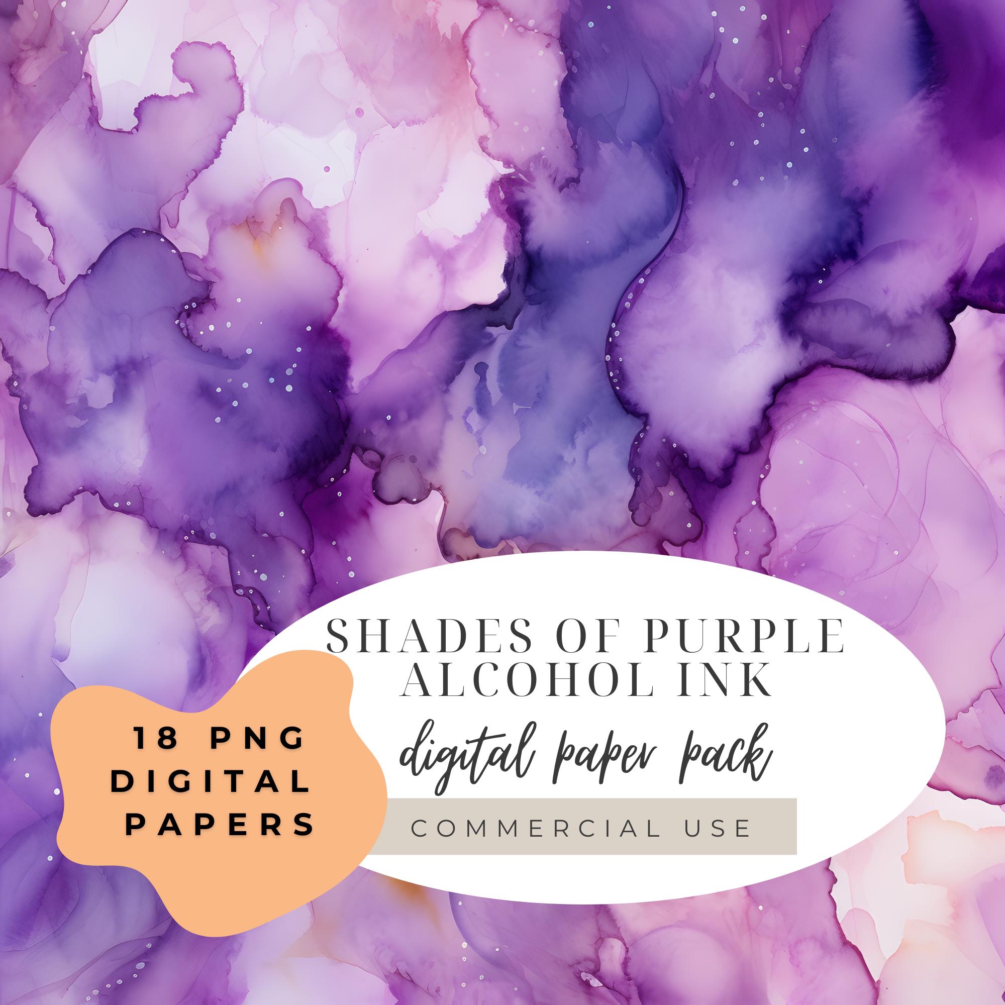 Purple Alcohol Ink Watercolor Illustration (digital Download 12