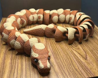 Large Articluated 3D Printed Ball Python