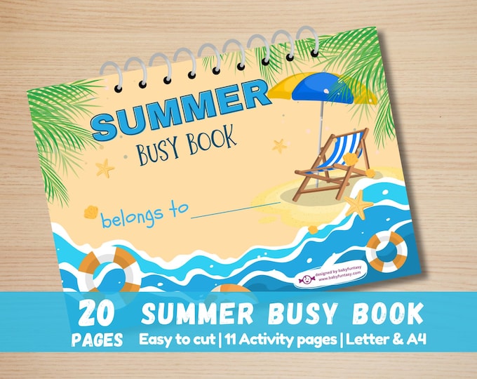 Summer Toddler Busy Book: Montessori Learning Activities (PDF)