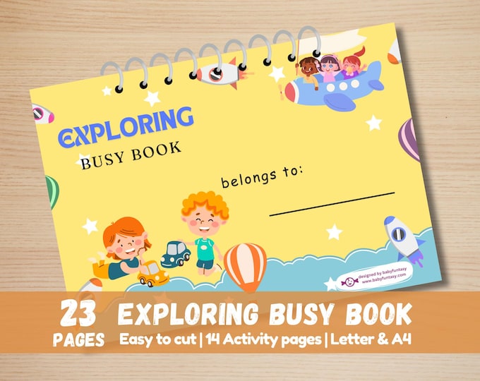 Exploring Busy Book Printable: Toddler Learning Activities (PDF)