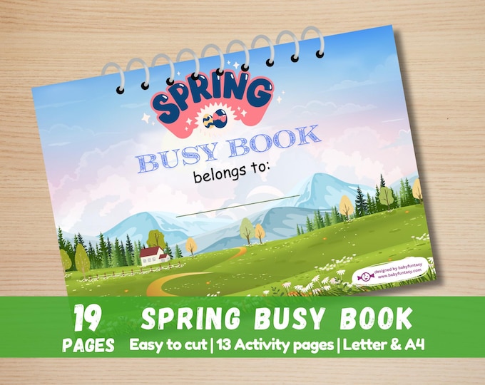 Spring Toddler Busy Book: Montessori Learning Binder (Digital Download)