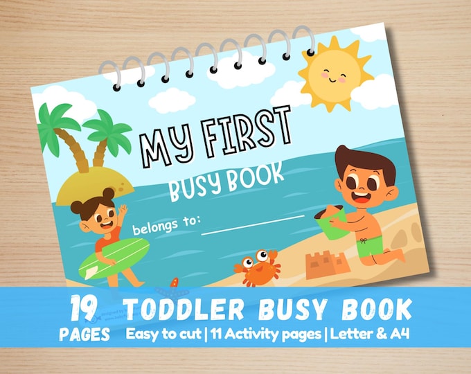 My First Busy Book Printable: Toddler Learning Activities (PDF)