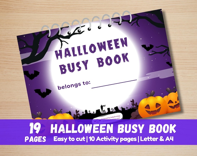 Halloween Busy Book: Toddler Learning Activities (PDF Printable)