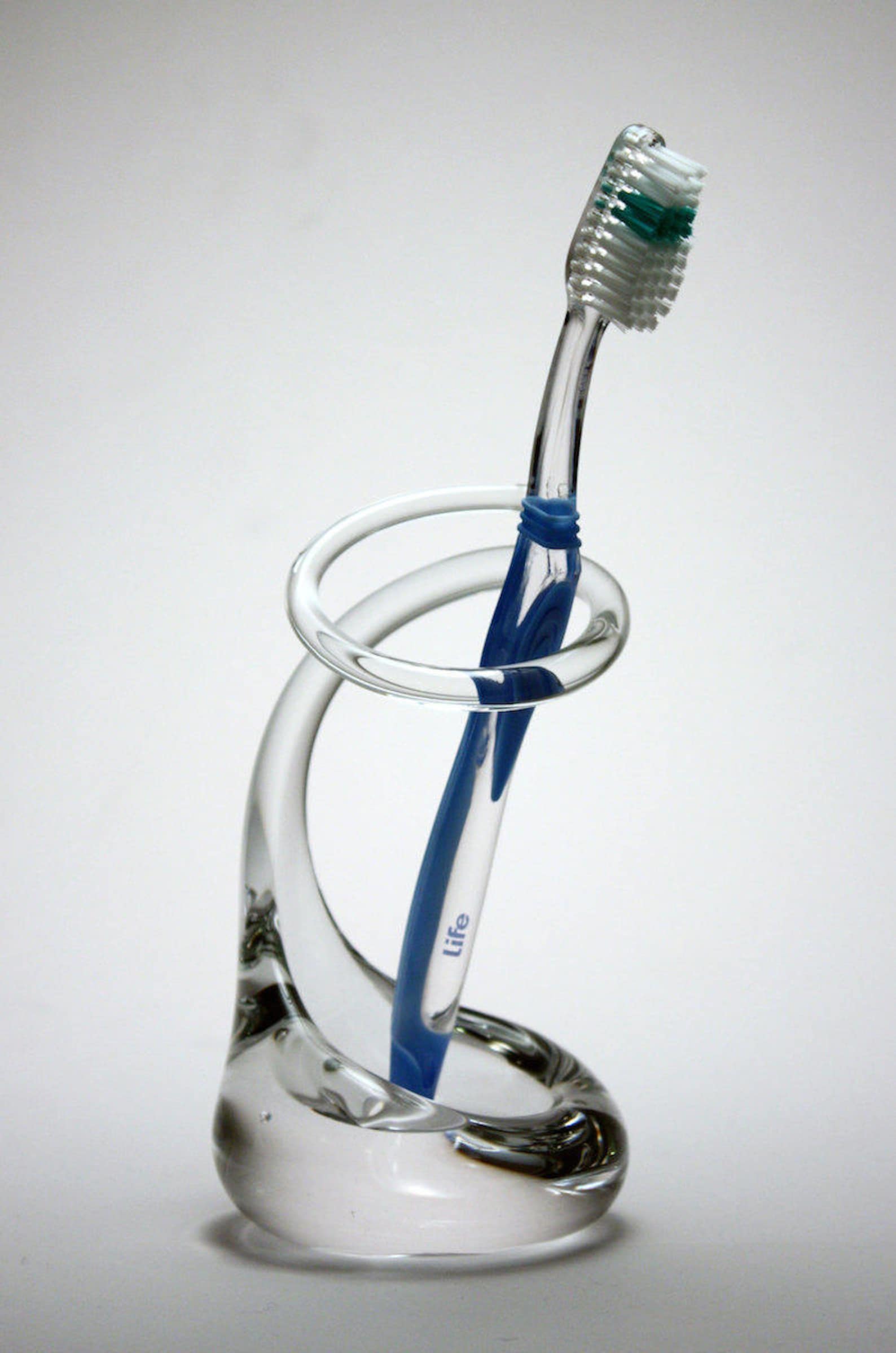 Unique Clear Glass Toothbrush Holder Handmade on Request Etsy